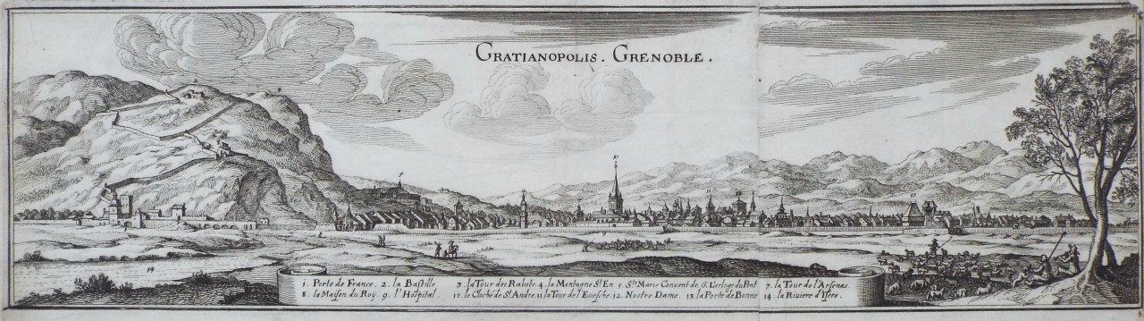 Print - Gratianopolis. Grenoble.